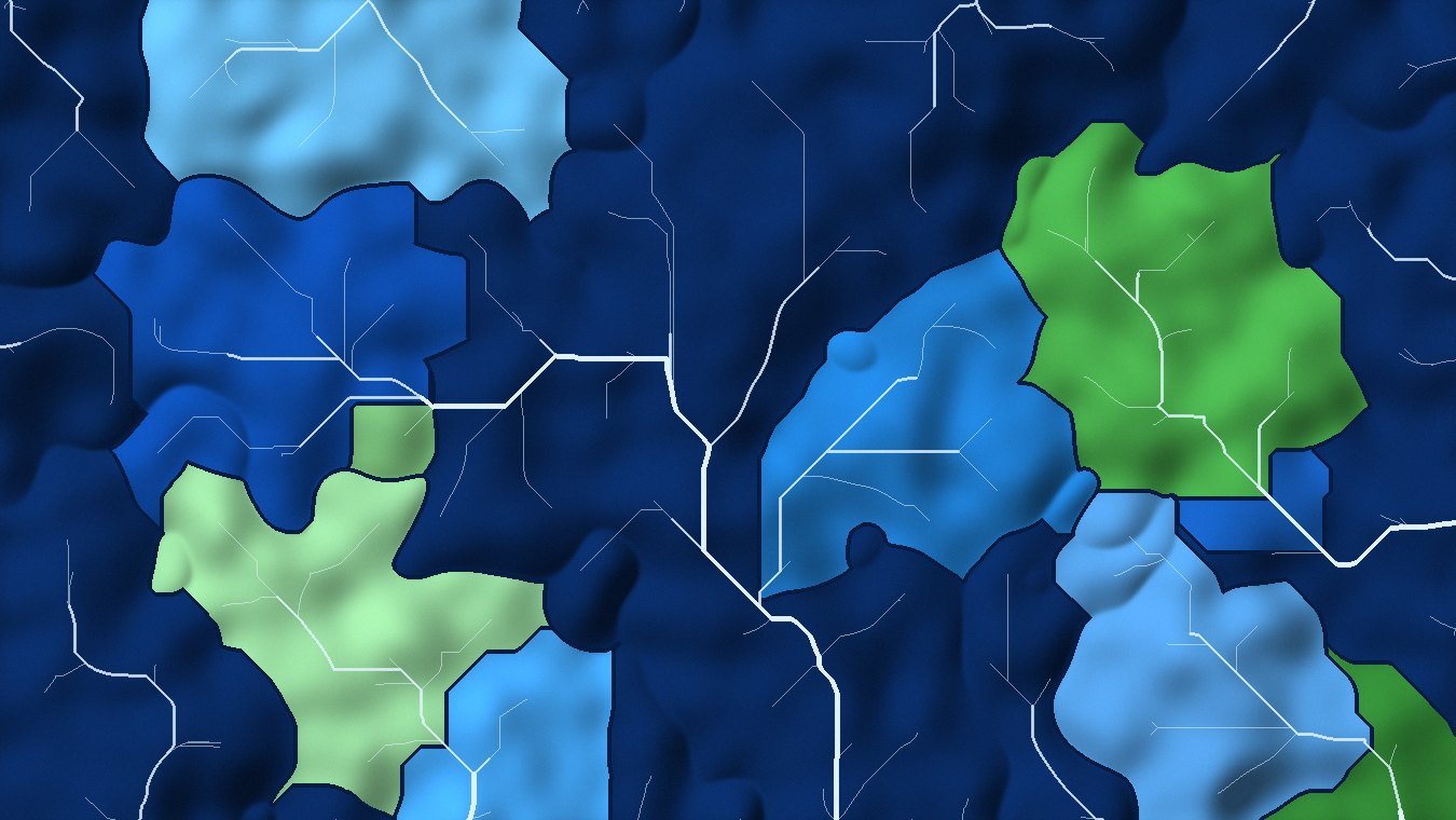 Ten colour-coded sub-watersheds with the delineated stream network